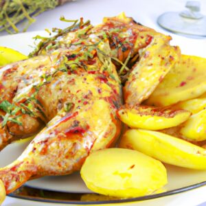 Poulet Grillé au Citron et à l&rsquo;Origan sur Plaque de Cuisson à Gaz