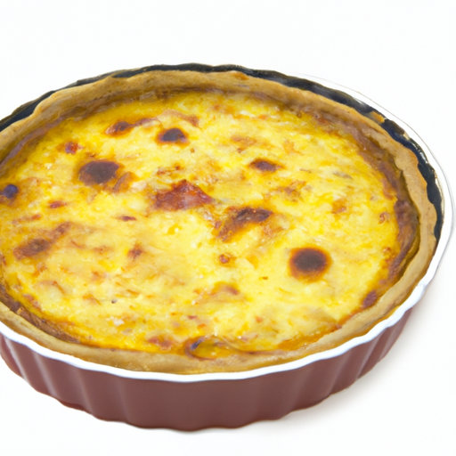 Quiche Lorraine Maison Cuite sur une Plaque de Cuisson à Gaz